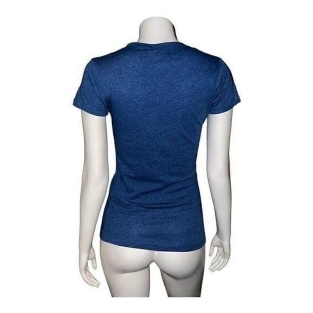 NFL Indianapolis Colts Womens Split-Neck T-Shirt Blue White Fitted Medium NWT - Picture 2 of 7